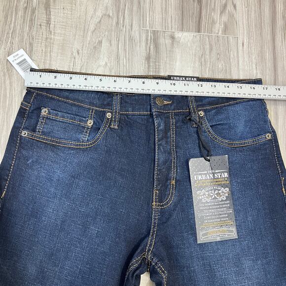 Urban Star Men's Stretch Relaxed Fit Straight Leg Blue Jeans Size W34 L32 - Picture 3 of 9